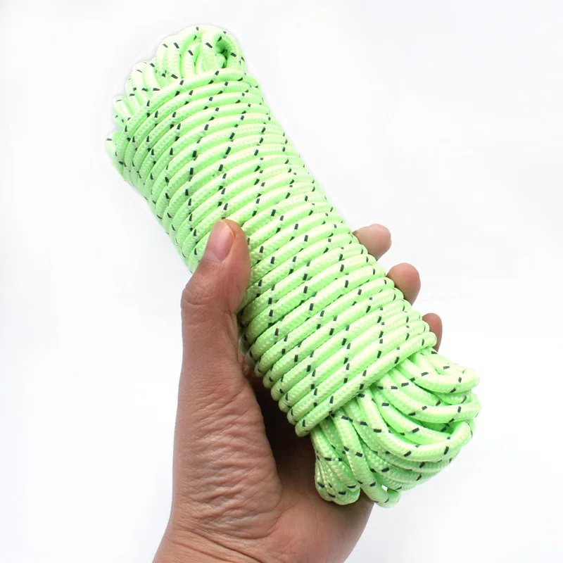 

night light reflective rope outdoor camping wind rope 1roll 20m thickened fixed windbreak tent ropes