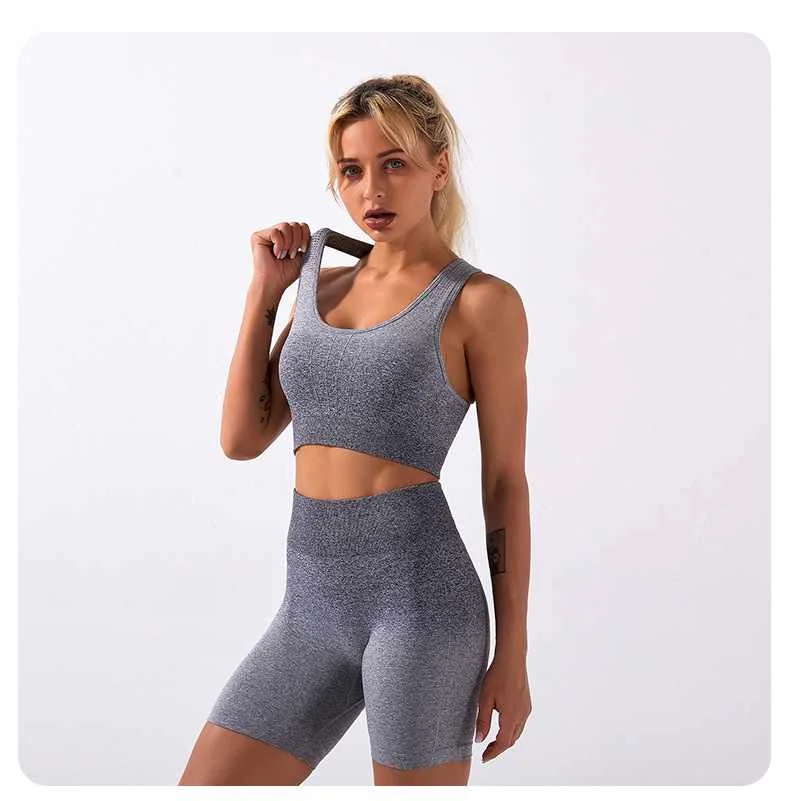 

Tie-dye Seamless Yoga Set Sports Bra Shorts Set Women, Picture color