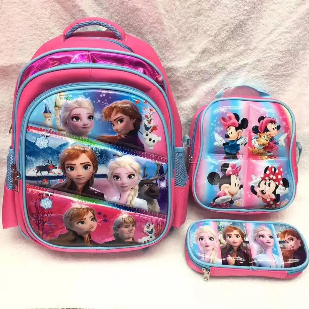 

Factory wholesale children school bags animation character schoolbag kids backpack 3 pcs/set