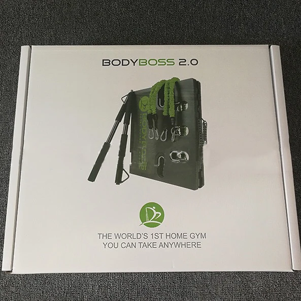 

Amazon Hot Sell Multi-function Bodyboss Home Gym 2.0 System Exercise Fitness Board With Resistance Band Bar Bodyboss, Green/red/yellow