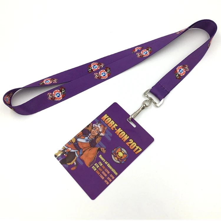 
Factory Cheap Custom Printed Polyester Lanyard With PVC Card 