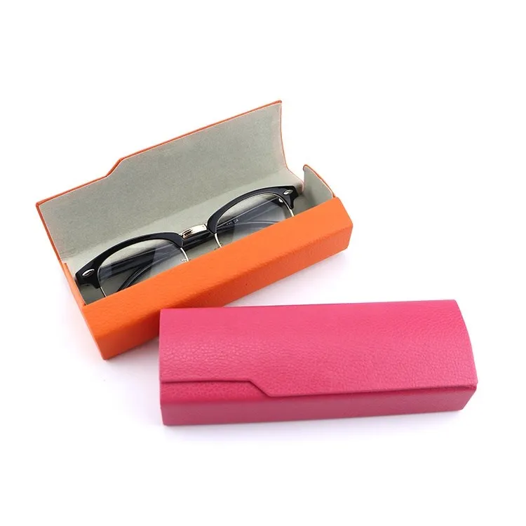 

DL Glasses DLC017 Fashionable Compression case High Quality Pouch Crush Proof Flip Glasses Case Leather Fancy eyewear Case, Random color