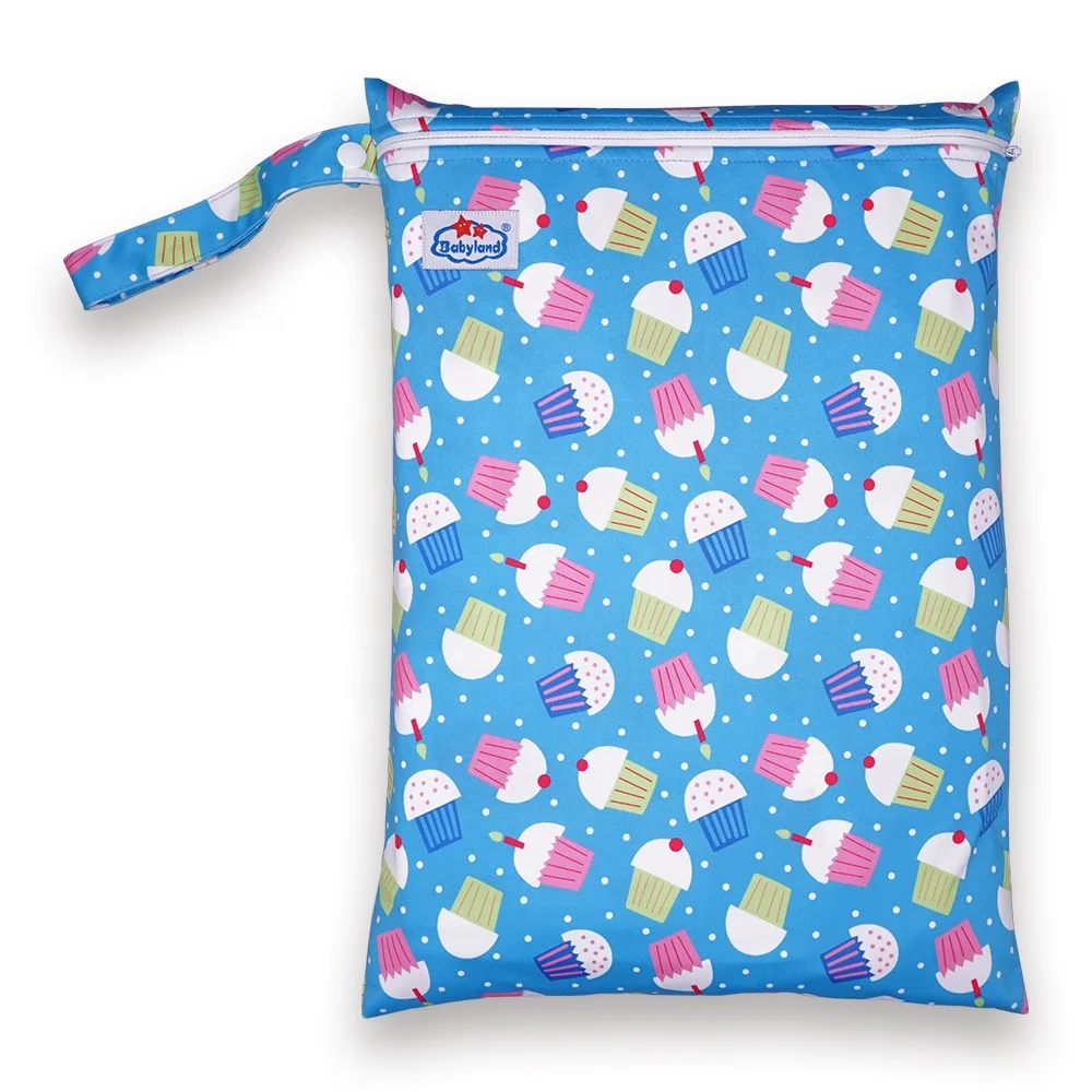 

EXW Price Soft Loop Handle Waterproof PUL Diaper Zipper Wet Bags