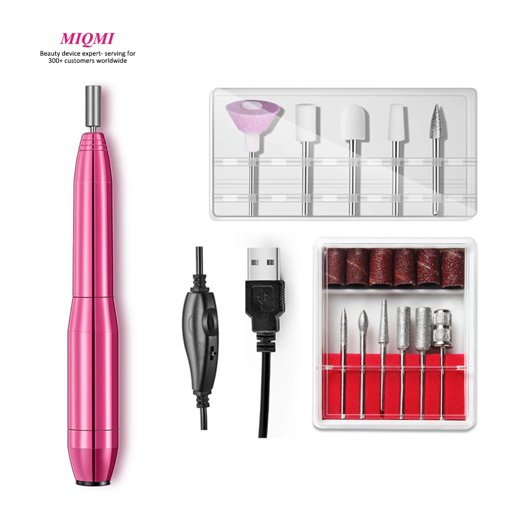 

MIQMI portable 20000 rpm hand 11 in 1 drilling kupa manipro wireless rechargeable acrylic nail drill machine price, Red/brown/gray