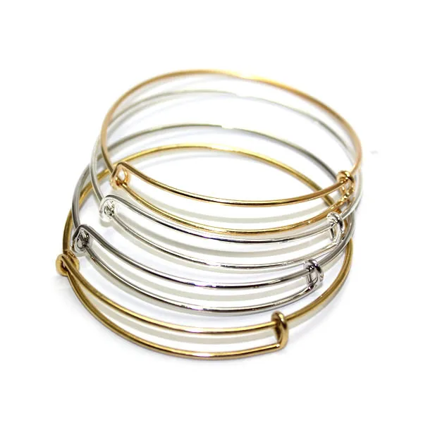 

Amazon Hot Selling Stainless Steel Adjustable Designer charm Bracelet Charm Bracelet For DIY Jewelry Making, Gold, sliver