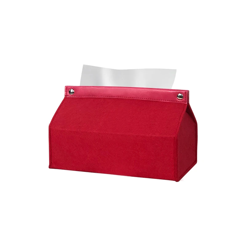 

Creative luxury Tissue Box cover paper Buffet Napkin Caddy for Bathroom Kitchen Dining Room, Red/light gray/dark gray