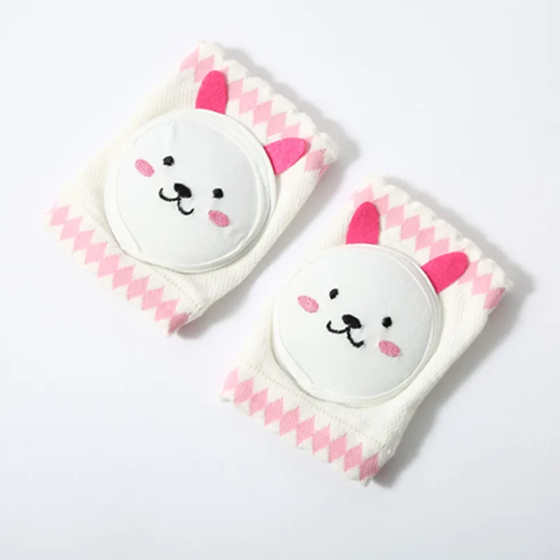 

2021 New Cartoon baby cotton knee pads for crawling comfortable baby kids knee protection, Black, blue, grey, pink etc
