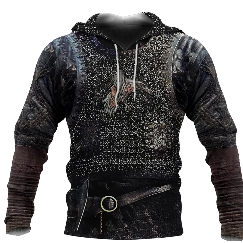 

2021 God of War Men's Armor 3D Digital Printed Hoodie Long Sleeve Straight Hoodie sweater, Picture shows