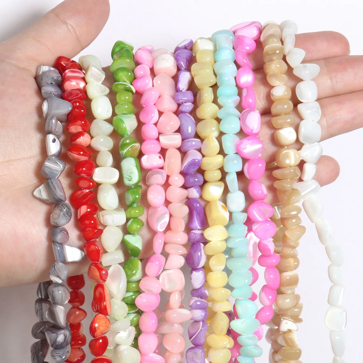 

JC Crystal Factory Direct Sell 10mm Alien Freshwater Shell Pearl Beads for Jewelry Making