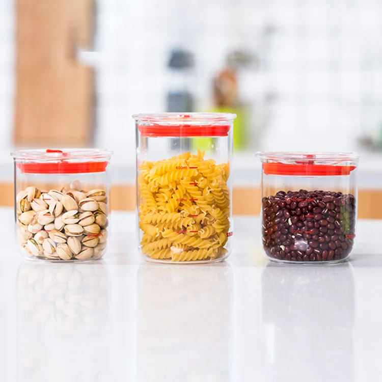 

Delicate European Style Borosilicate Glass Food Storage Jars
