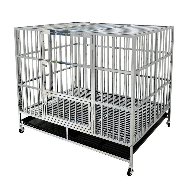 

High quality wholesaler travel metal cages for sale foldable kennel stainless steel Pet cage