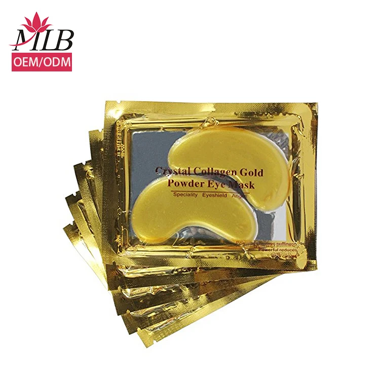 

Hot Selling Skin Care Private Label Anti Aging 24k Karat Gold Collagen Crystal Under Eye Gel Pads Eye Mask Oem For Adults, Pure golden