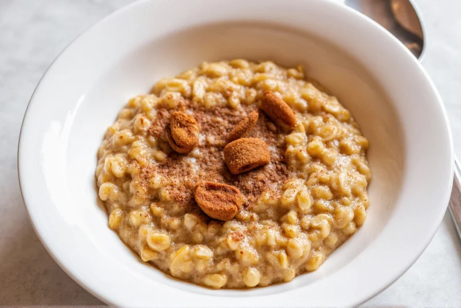 Nutritional components of cinnamon spice oatmeal in illustrated format