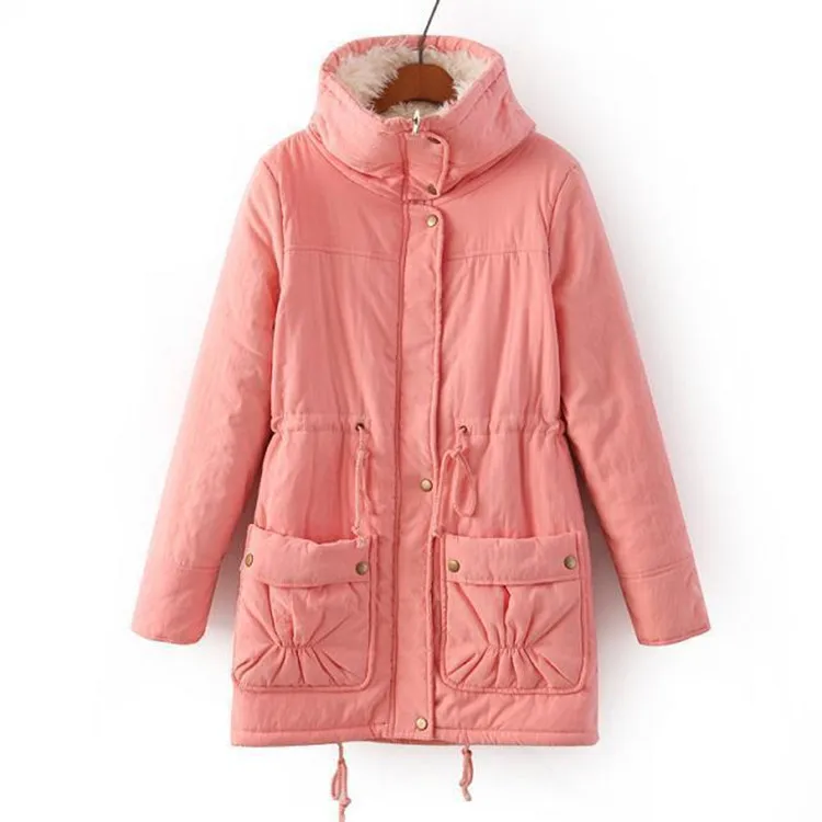 

Wholesale Autumn Winter Warm Jackets Fur Collar Coats Female Long Women Parka