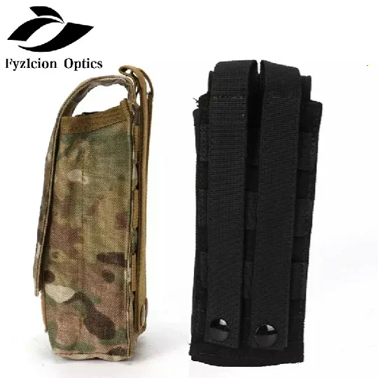 

Nylon Tactical Hunting Glock M4 AK RifleAirsoft Military Clip with Button Ammo MOLLE Pouch Single Magazine Bag, Bk,mc