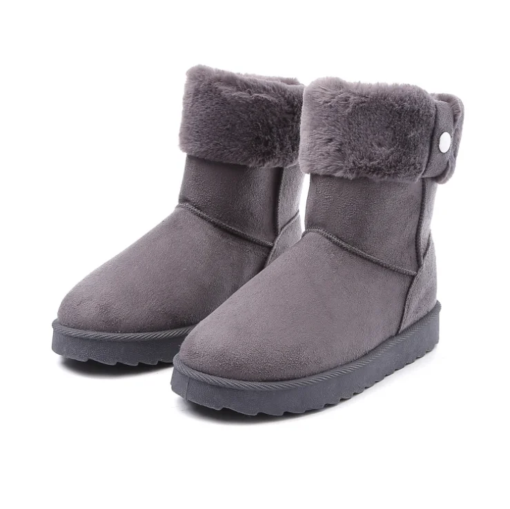 

Wholesale Fashion Ladies Sheepskin 2 Bows Light Shoes Women Winter Snow Boots boots for women, Black, brown, grey
