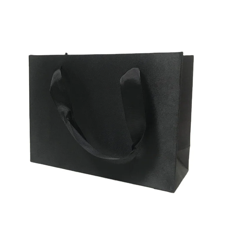 

Luxury Gold Stamping Jewelry Bag With Satin Silk Handle, Customized color