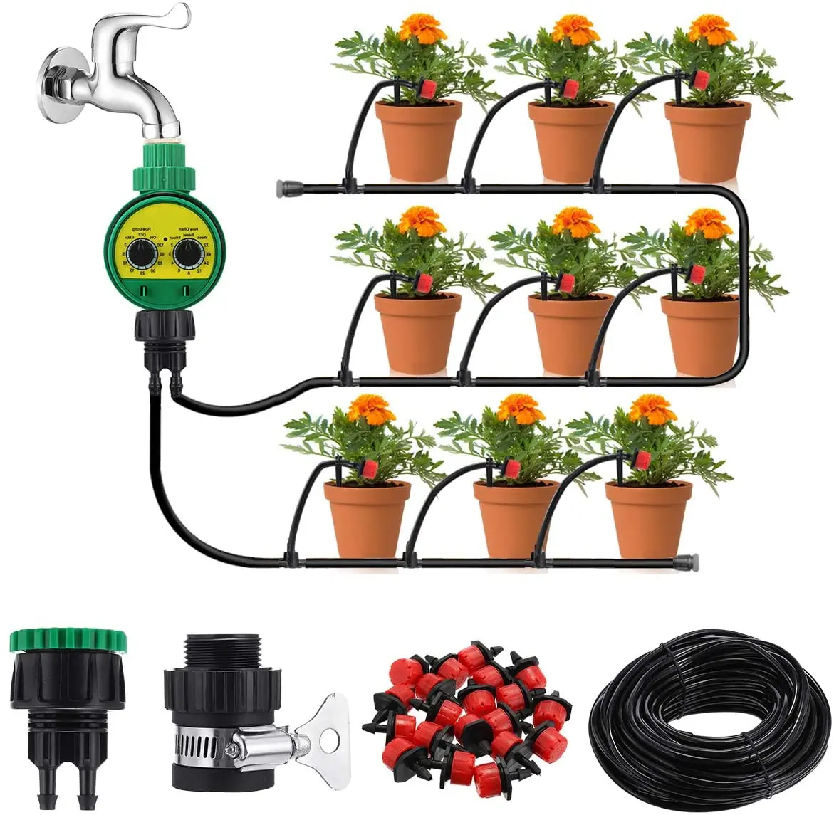 

Amazon Hot Selling Adjustable DIY Automatic Drip Irrigation System PVC Other Watering & Irrigation 0-0.4mpa