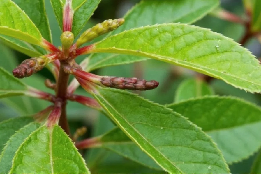 Close-up of Carolina allspice plant showing its distinctive maroon, fragrant flowers against green foliage in a woodland setting