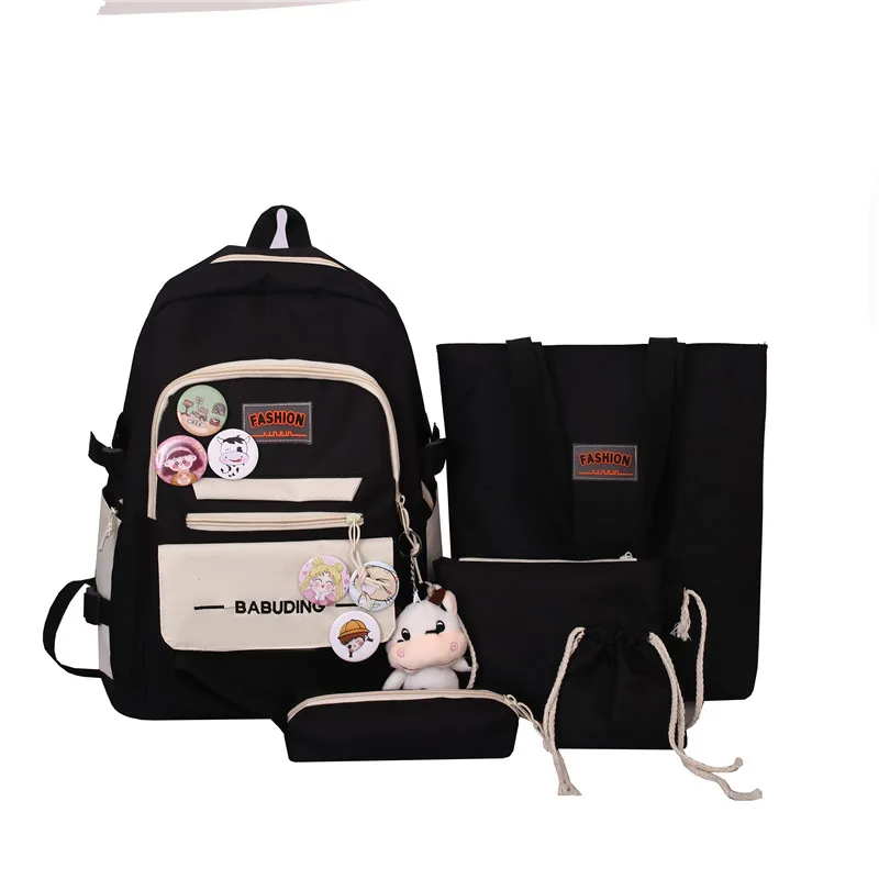 

Hot selling fashion shape 4 PCS 1 SET oxford leisure backpack school bags backpack for girl