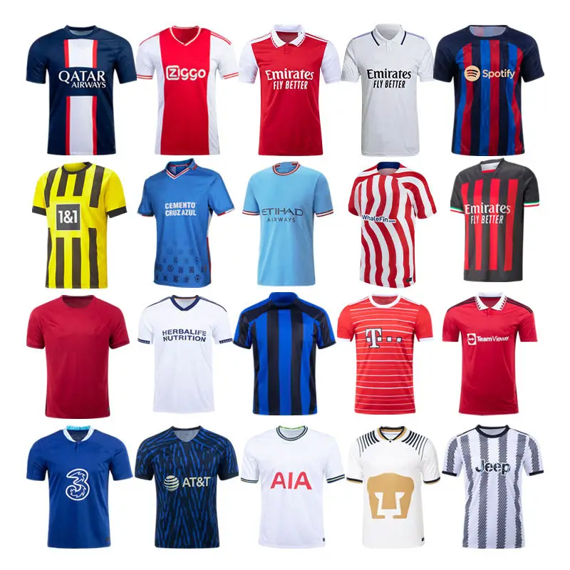 

New 2023 Custom Jersey Quality Thai Football Jersey Men Football Uniform Set Team Sublimation Football uniform Soccer Wear