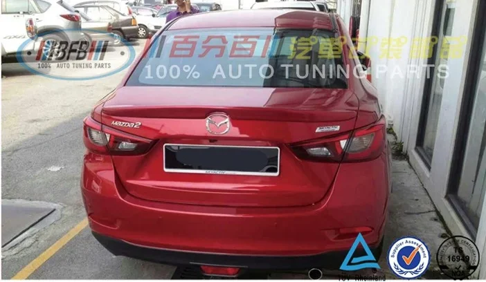 
ABS Trunk Spoiler Car Rear Wing For Mazda 2 Sedan 2014UP 