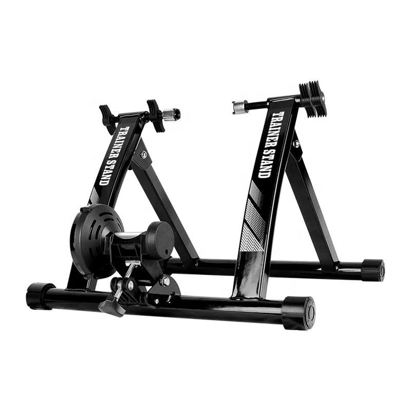 

Bike Trainer Stand for Road bike Steel Bicycle Exercise Magnetic Stand with Front Wheel Riser Block Bike trainer, Black