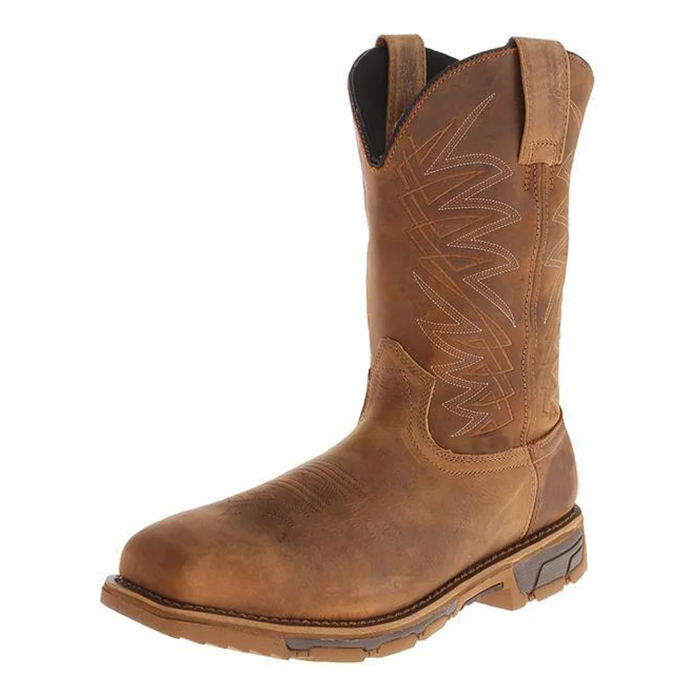 

Men's Embroidery Waterproof Mid-Tube Western Cowboy Boots