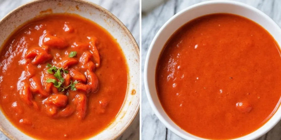 Fresh Red Chilies Being Prepared for Blending