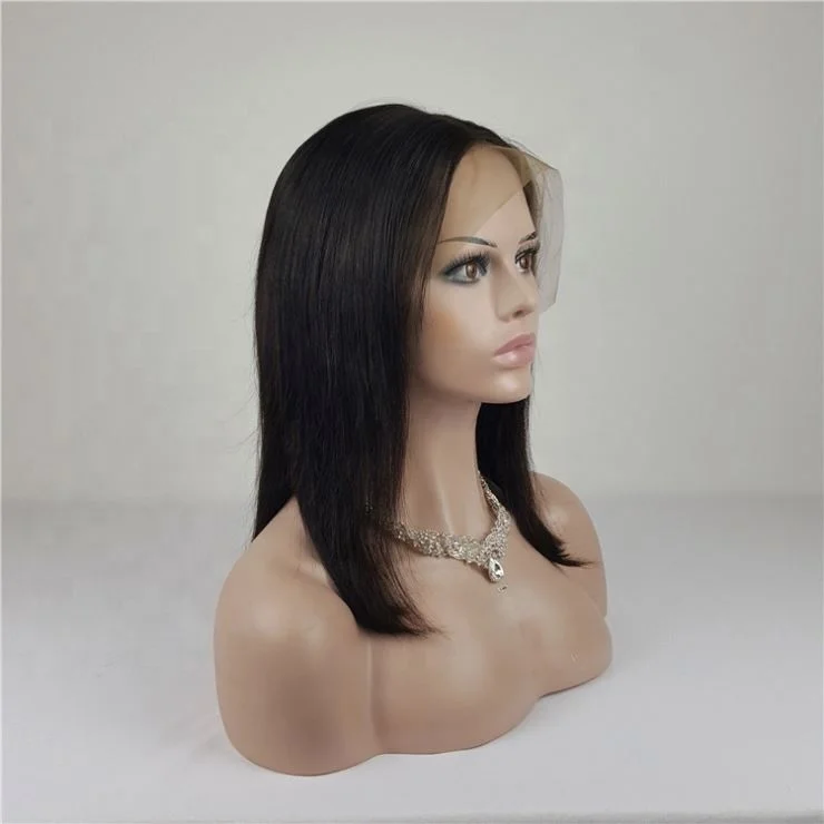 

Highknight Natural Silky Straight Short Bob Hair Full Lace Wig Brazilian Hair Wigs Human Hair Lace Front Wigs For Black Women