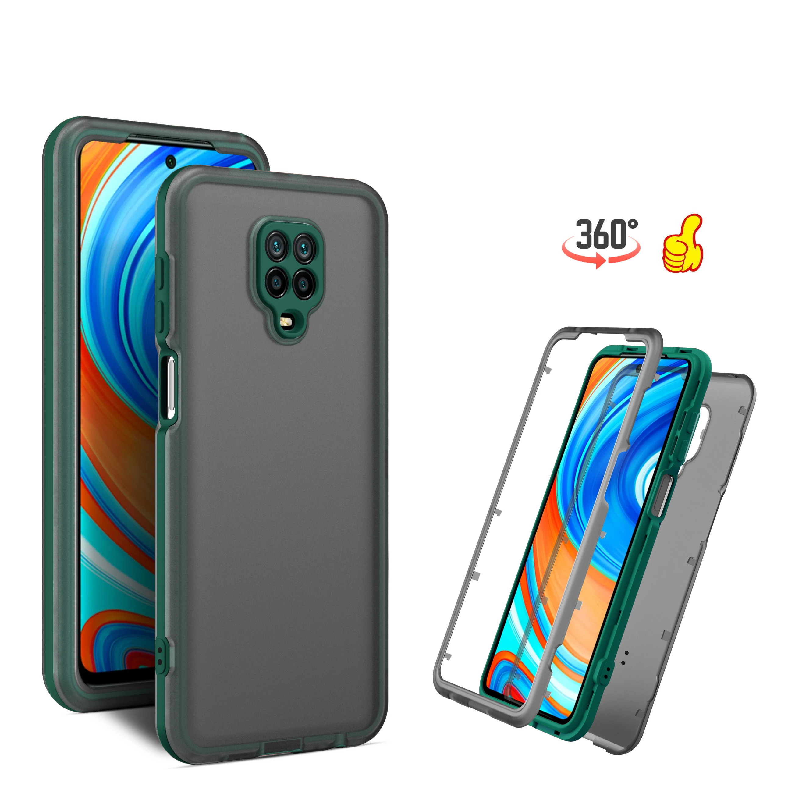 

Matte Hybrid PC TPU hard back 3 in 1 Armor shockproof phone case For Infinix Hot 10 play lite 10i note10 pro 10S Smart5 2021, 6colors