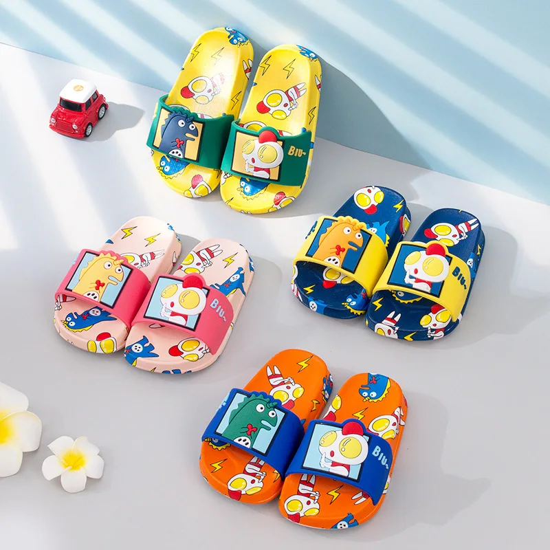 

Popular Children's PVC Slippers Home Slides Silent Slippers kids cartoon slides both indoor and outdoor with cheap price