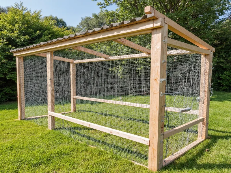 Step-by-step DIY chicken pen frame assembly