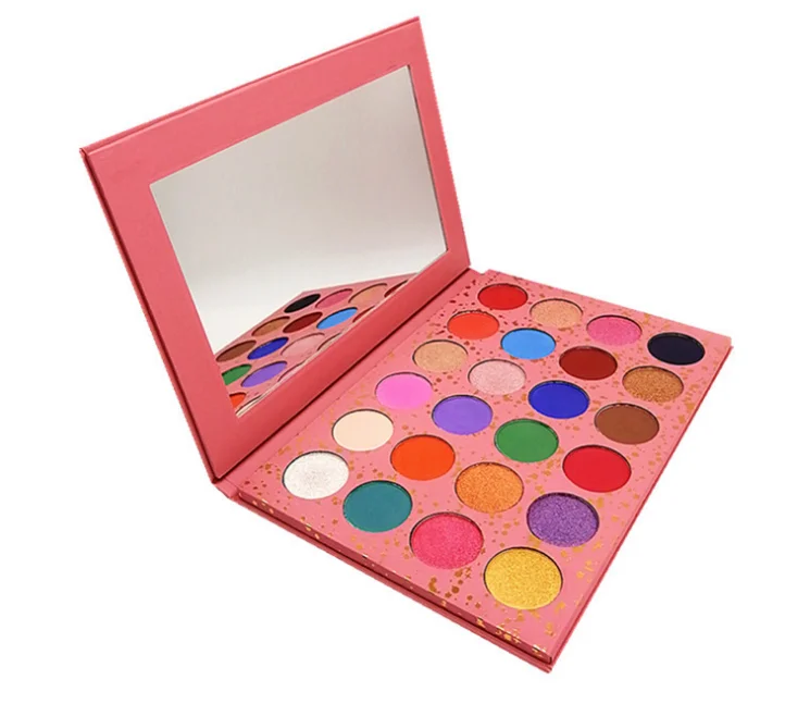 

25 Colors High Quality Shimmer Eye Shadow Palette Matte Diamond Glitter Pigment No Logo Eyeshadow