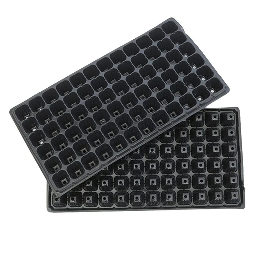 

4 6 12 24 50 72 98 105 128 200 288 Cells PS Plastic Plug Seed Starting Grow Germination Tray for Greenhouse seedling tray, Black