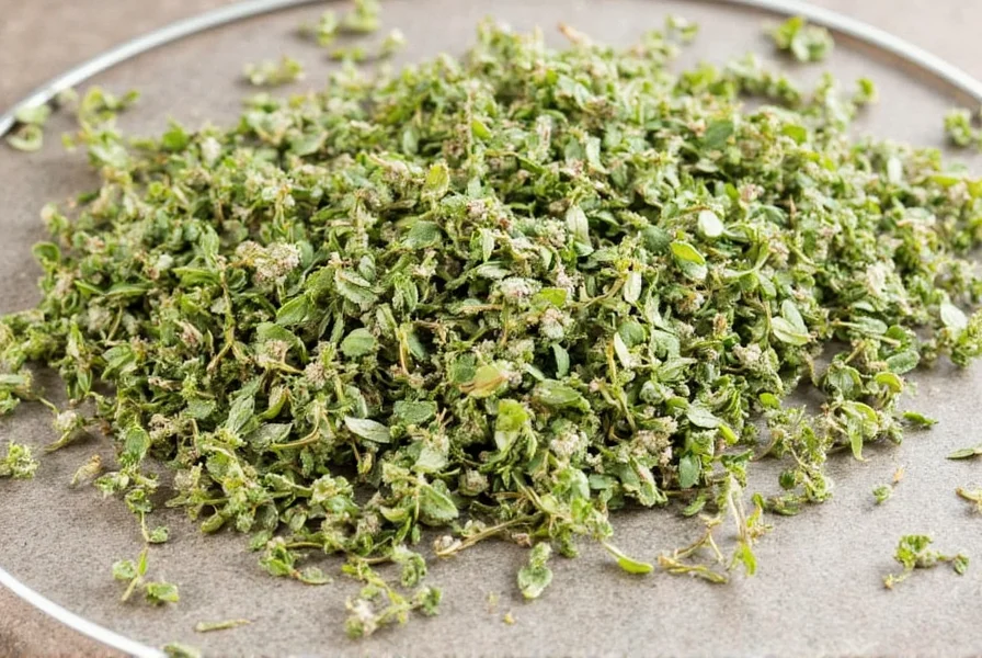 Dried oregano being steamed