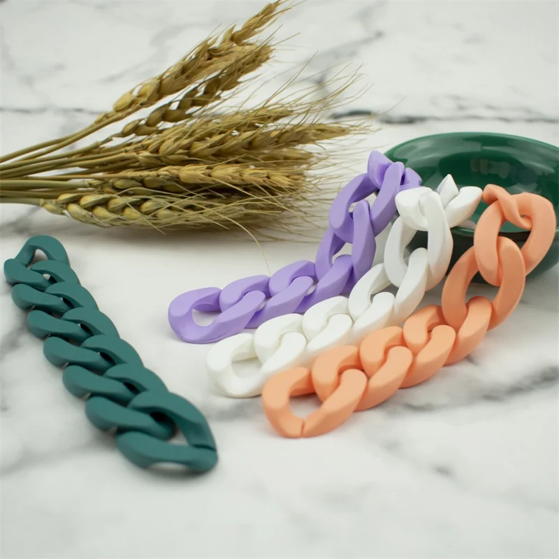 

Wholesale Colorful acrylic chain bag Fashion Men Women's Neck Chain links For Eyeglass Necklace bags Accessories