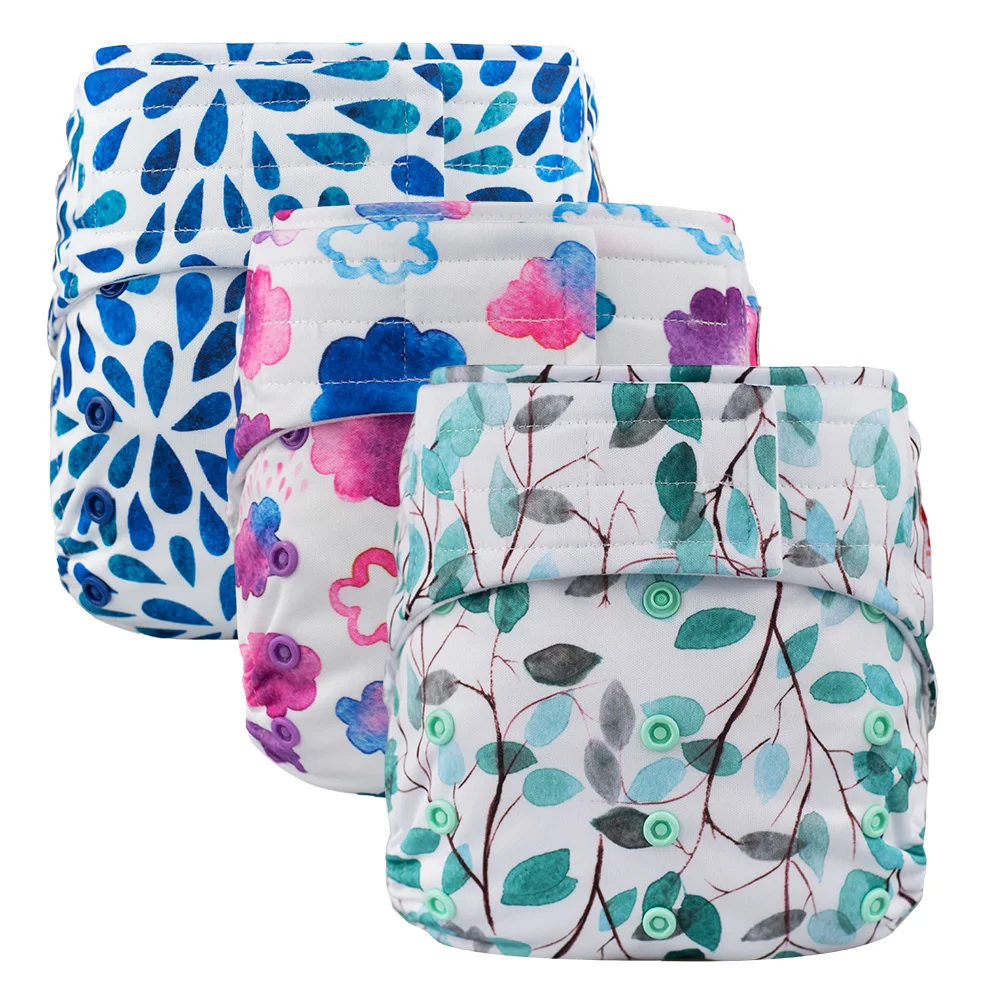 

OEM ODM In Stock New RTS Wide Hook and Loop Pocket Diaper Baby Nappy Reusable Washable  Eco Friendly Suede Cloth Inner