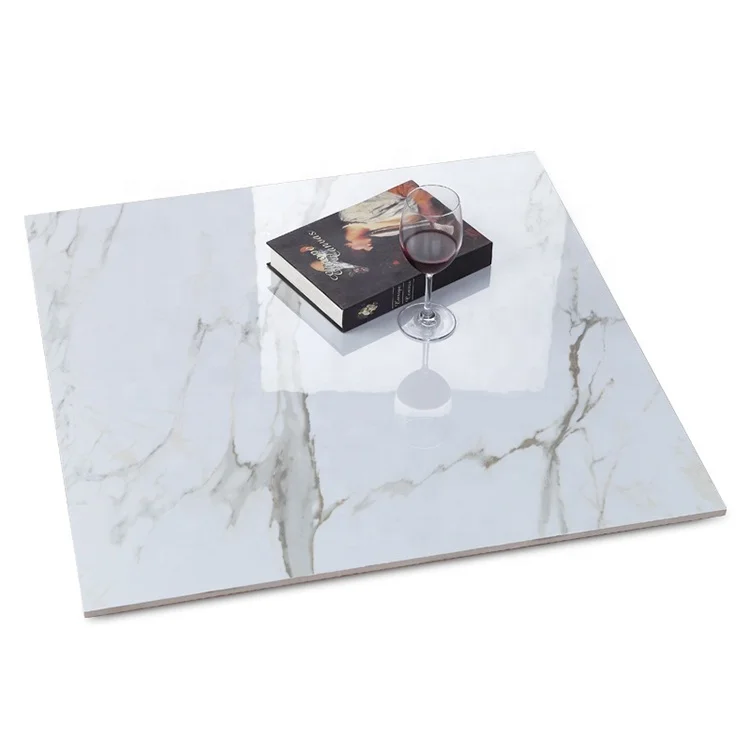 inkjet polished glazed white marble tile floor ceramic tiles