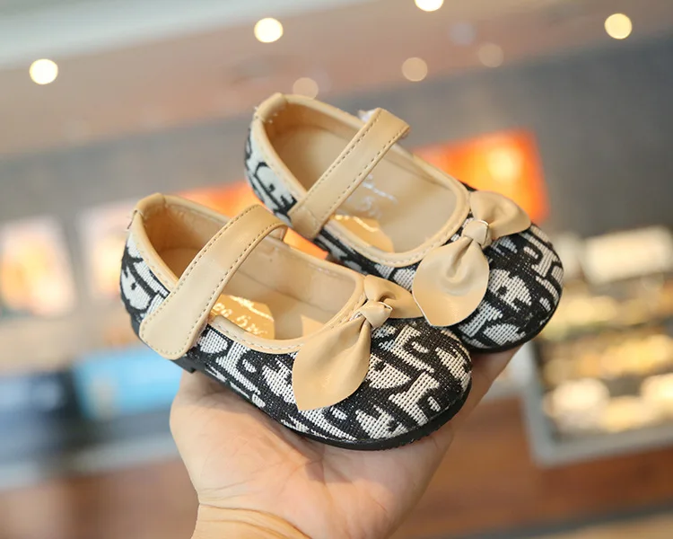 

Best selling bowknot princess children leather shoes girls children's dress shoes, Black, white,beige