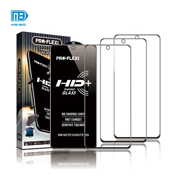 

Factory Direct Super Glass Mobile Phone Tempered Screen Protector For Redmi Note 10 / 10S HD+, Iph -- b & w other-b