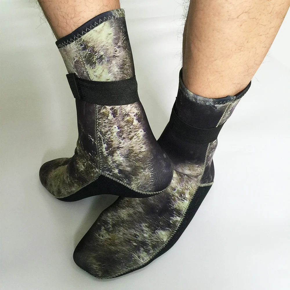 
3 MM Camouflage Neoprene Warm Sports Socks Water Proof Anti-Scratch Diving Socks 