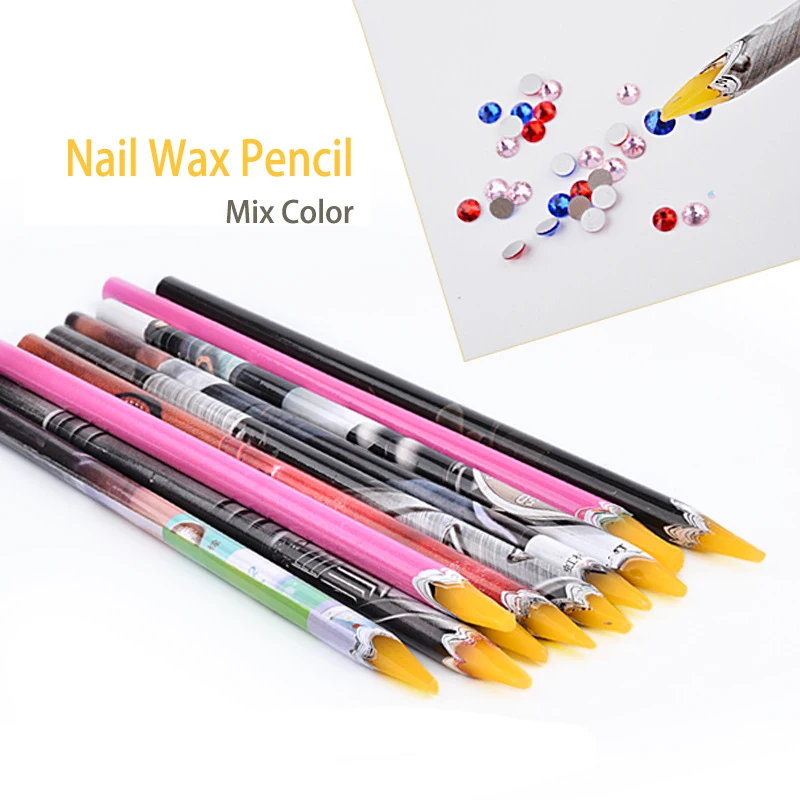 

Nail Art Gem Crystal Pick up Tool Self Adhesive Rhinestone Picker Tool Wax Pencil