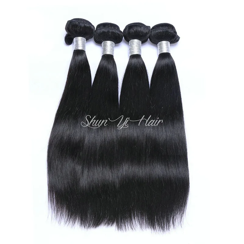 

Wholesale Natural Color Straight Hair Bundles Weaves 10A Grade 100% Virgin Human Hair No tangle No Shedding