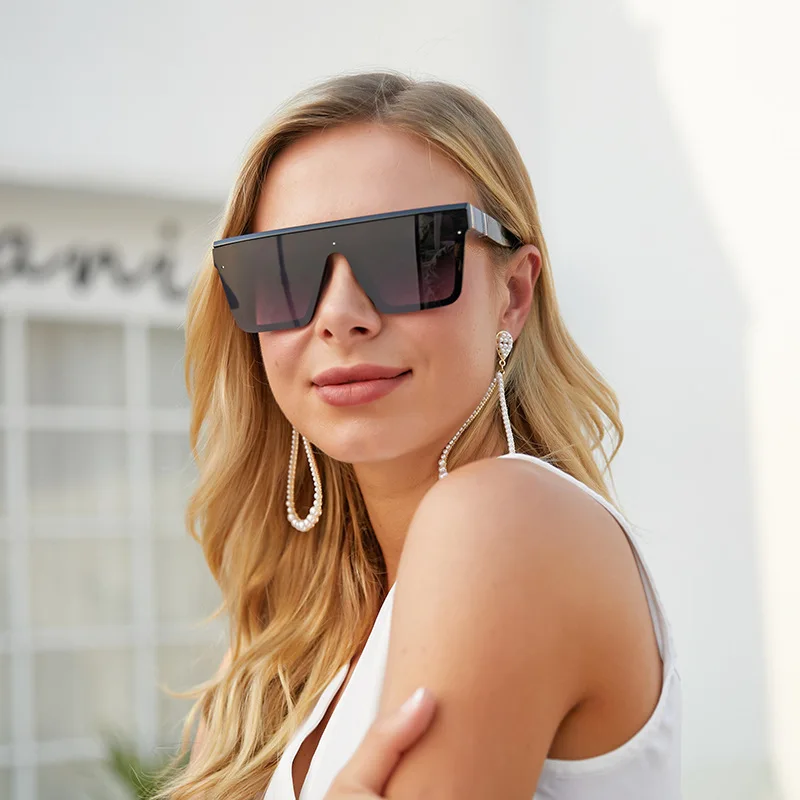 

high end quality sunglasses mens Classic Retro Sunglasses Square Big Rimless Polarized Sun Glasses for Women, Multi-colored