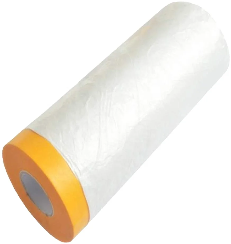 

BSCI Factory DustProof and Waterproof Disposable Shields Protective Masking Film Dust Sheet Roll for Painting