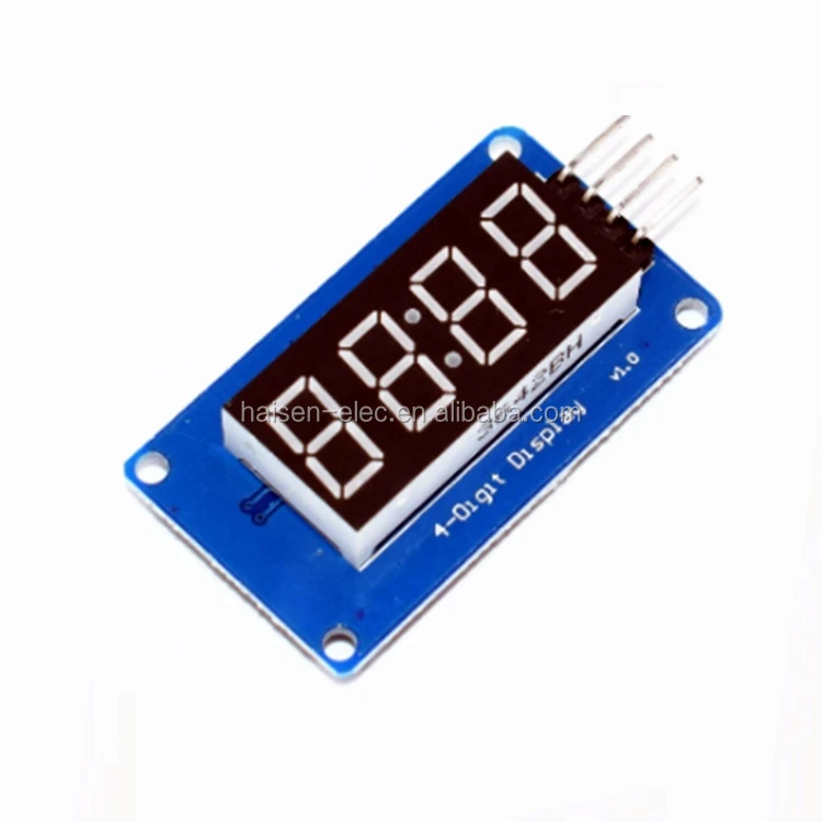 HAISEN Arduino 4 Bits Digital Tube LED Display Module With Clock Display TM1637 drive module for Raspberry PI