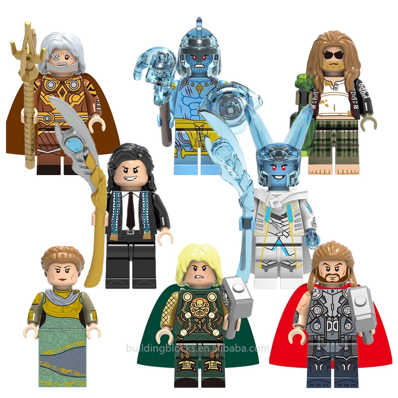 

X0269 Super Heroes Loki With Wand Of Mind Laufey Odin Fat Thor Frigga Mini Action Building Block Figure Kids Collect Plastic Toy