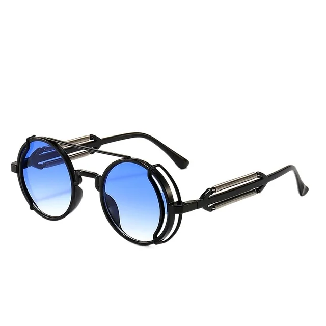 

Steampunk Sunglasses Luxury Brand Retro Men Brand Designer Round Punk Gothic Style 2021 Glasses For Women Shades Vintage UV400, Colors