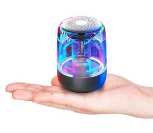 RTS Hot selling bass sound Transparent colorful  wireless speaker with LED RTS